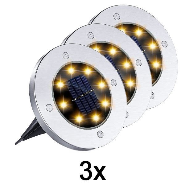 1x Napelemes padlófények kültéri használatra (3db) | LUMIGARD