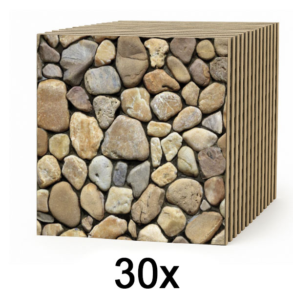 3x 3D kőhatású falburkoló csempék – lehúzható és felragasztható | STONEBLOCKS