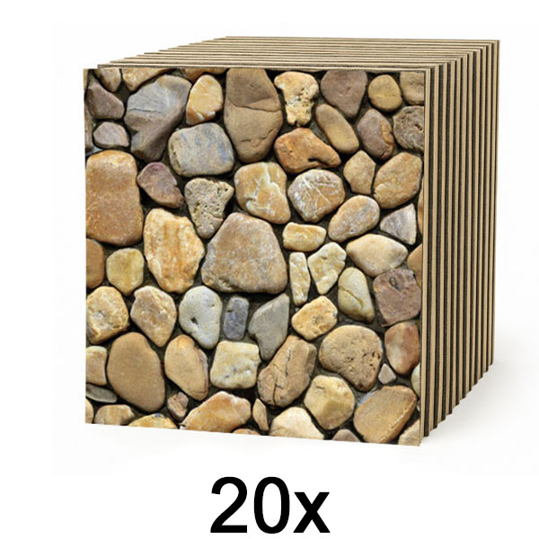 2x 3D kőhatású falburkoló csempék – lehúzható és felragasztható | STONEBLOCKS