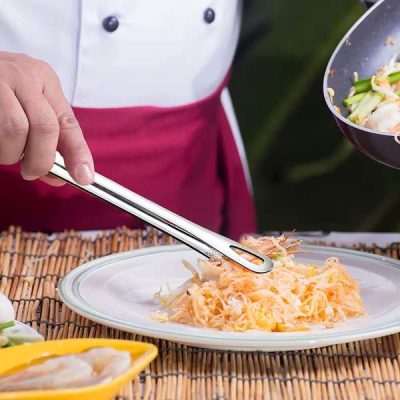 BBQ Fogó - 28 cm, Élelmiszeripari 304-es acél, Varratmentes, Csúszásgátló | TONGPRO